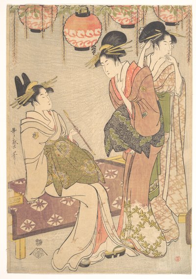 Three Courtesans by Kitagawa Utamaro