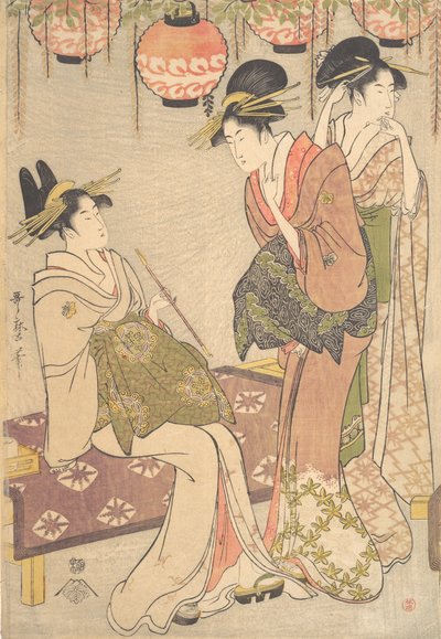 Three Courtesans by Kitagawa Utamaro