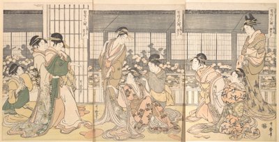 Three Intoxicated Courtesans by Kitagawa Utamaro