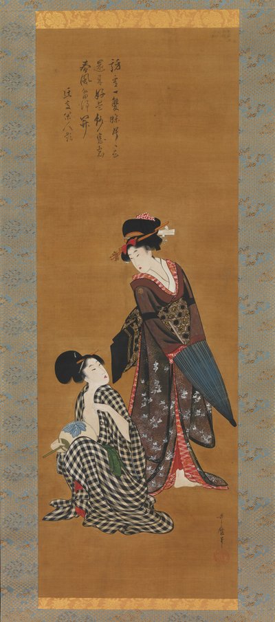 Two Beauties by Kitagawa Utamaro
