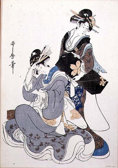 Two Female Figures by Kitagawa Utamaro