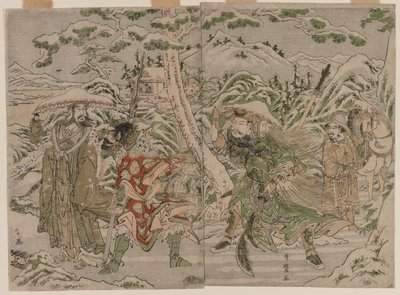 Winter Scene from the Romance of the Three Kingdoms by Kitagawa Utamaro