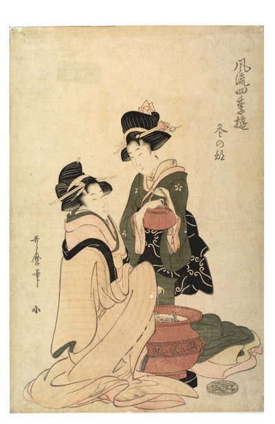 Winter from the series Elegant Pleasures of the Four Seasons by Kitagawa Utamaro