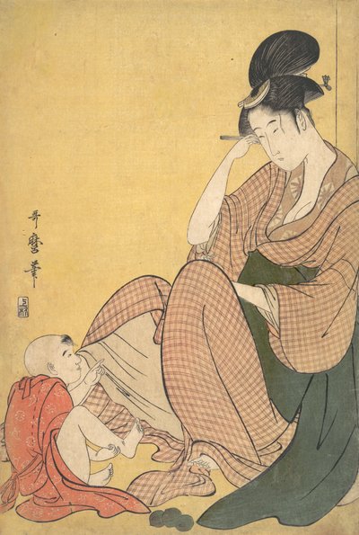 Woman and Child by Kitagawa Utamaro
