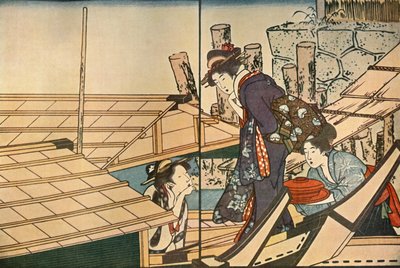 Women on a Boat by Kitagawa Utamaro