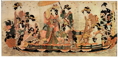 Cherry Blossom Viewing Hanami, early 19th century by Kitagawa Utamaro II