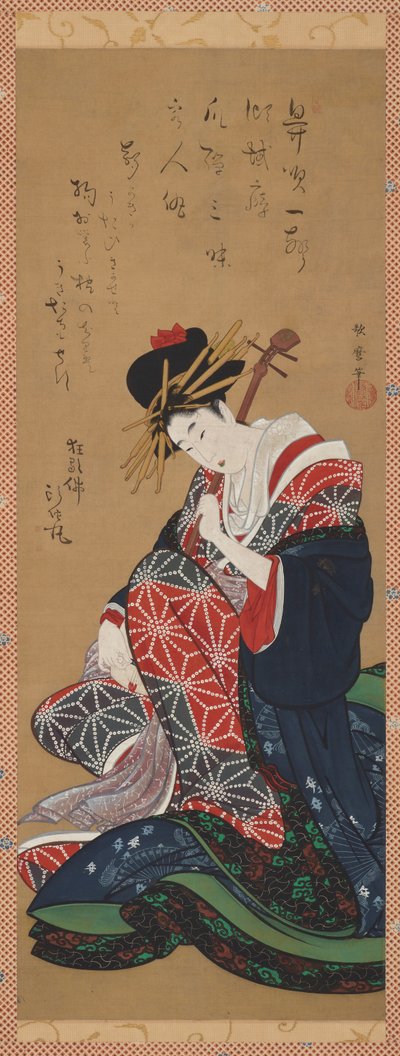Shamisen Player by Kitagawa Utamaro II