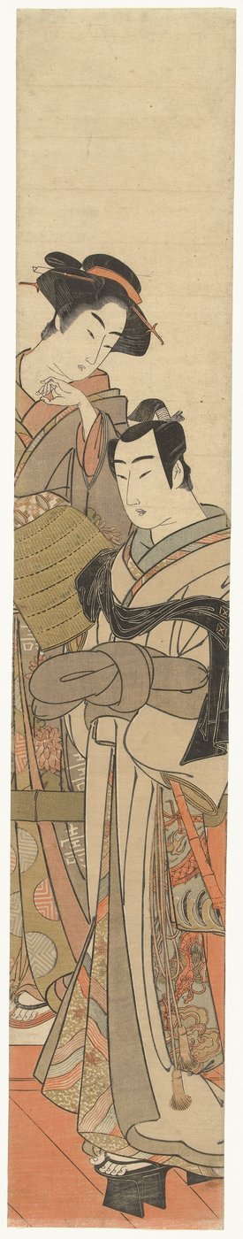 A Woman with a Young Man Disguised by Kitao Masanobu (attributed to)