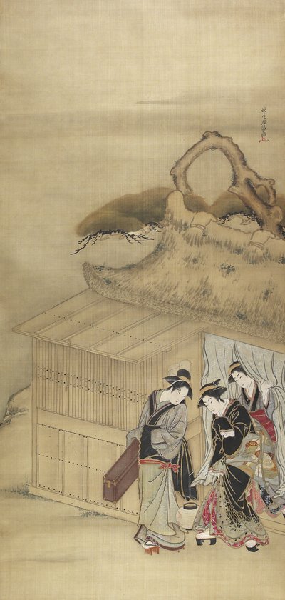Geisha On Her Way to a Night-time Assignation by Kitao Masanobu