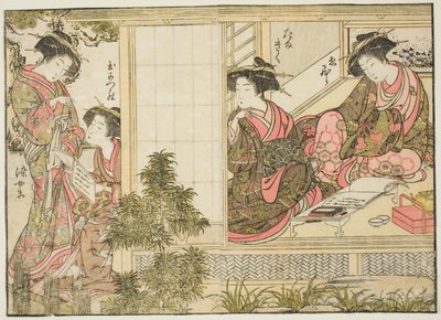 Courtesans of Oebuji, from the book Mirror of Beautiful Women of the Pleasure Quarters, vol. 2 by Kitao Shigemasa