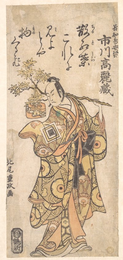 The Actor Ichikawa Komazo I in the role of Utou Yarukata by Kitao Shigemasa