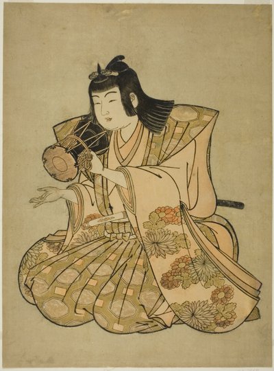 The Hand-Drum Player, from an Untitled Series of Five Musicians by Kitao Shigemasa