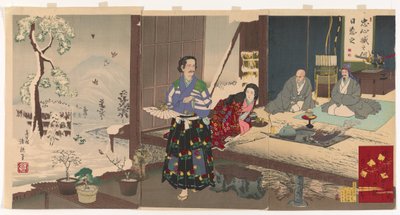 Chushingura, Yuranosuke in retirement by Kiyochika Kobayashi