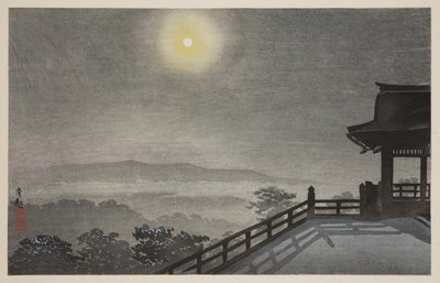 Cool Moon Evening at Kiyomizudo in the Eastern Capital by Kiyochika Kobayashi