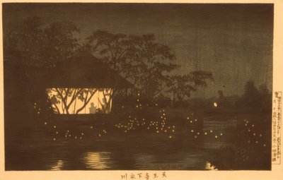 The Koromo River Below the Tennoji Temple by Kiyochika Kobayashi