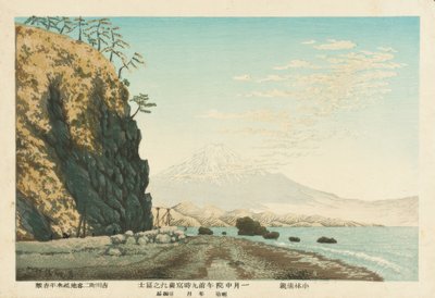 Mount Fuji Seen from Satta, Sketched at 9 AM, Mid-January 1881 by Kiyochika Kobayashi