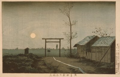 The Taro Inari Shrine in the Asakusa Rice Fields by Kiyochika Kobayashi