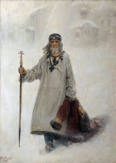 Basil the Blessed by Klavdiy Vasilievich Lebedev