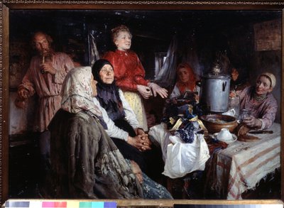 A Home Visit by Klavdiy Vasilievich Lebedev