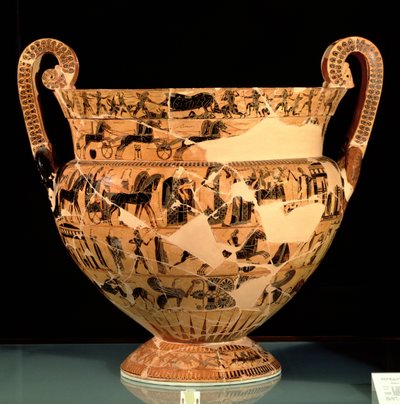 Side B of the Francois Vase, made by Ergotimos c.570 BC by Kleitias Kleitias