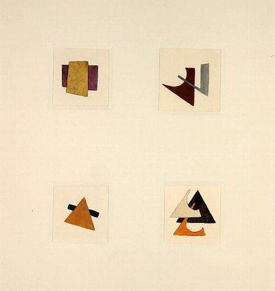 Four Compositions by Ivan Klyun