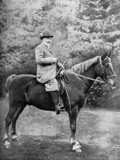 King Edward VII Riding to the Coverts at Sandringham, Norfolk by Knights Whittome