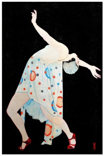 Art Deco Moga or Modern Girl Dancing by Kobayakawa Kiyoshi
