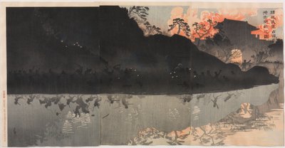 Our Elite Forces Occupying the Pescadore Islands of Taiwan by Kobayashi Kiyochika