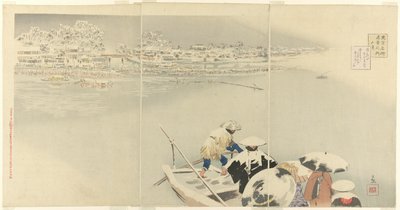 Second Month: Matsuchi Hill in Snow at Dusk, from the series 