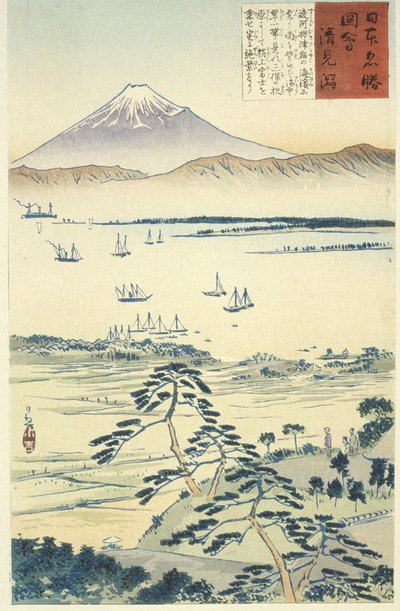 View of Fuji from the Coast of Kiyomigata by Kobayashi Kiyochika