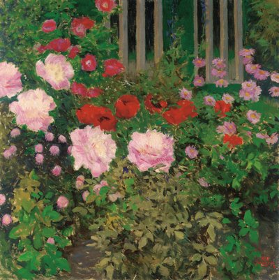 Flowers and Garden Fence by Koloman Moser