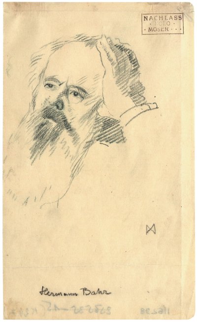 Portrait of Hermann Bahr by Koloman Moser