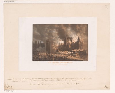 Fire in Slot Haamstede by Koninklijke Nederlandse Steendrukkerij van C.W. Mieling