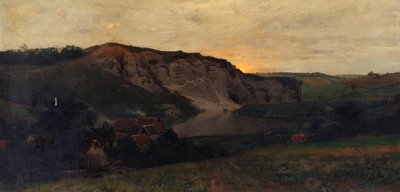 Rocky Landscape with Pond by Konrad Ludwig Lessing