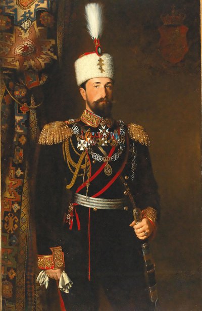 Portrait of Prince Alexander I of Bulgaria 1857-1893, 1881 by Konrad Wilhelm Dielitz
