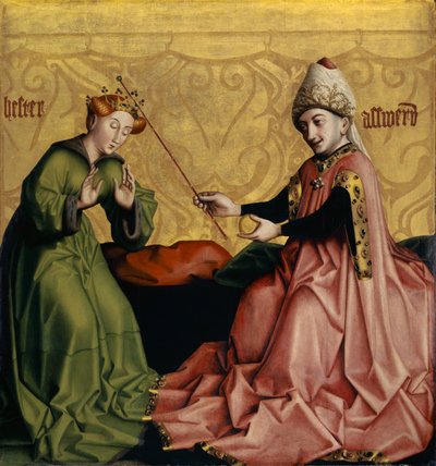 Esther before Ahasuerus, Mirror of Human Salvation altarpiece, inner side by Konrad Witz
