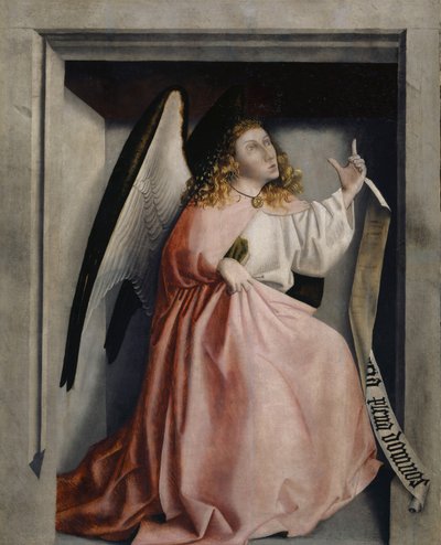The Angel of the Annunciation from the Heilspiegel Altarpiece, c.1435 by Konrad Witz