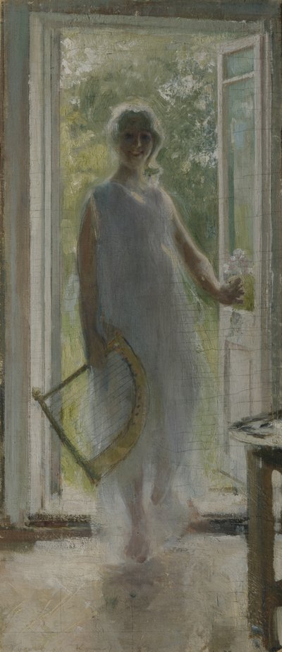 A Girl on the Doorstep by Konstantin Alekseevich Korovin