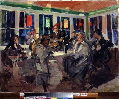 In a Cafe by Konstantin Alekseevich Korovin