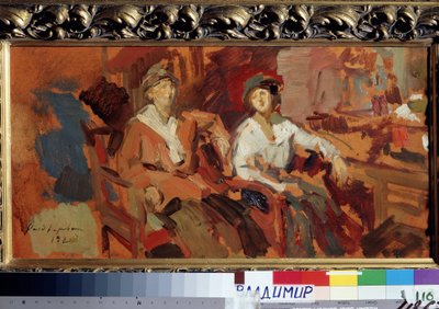 Two on the Wicker Chairs by Konstantin Alekseevich Korovin