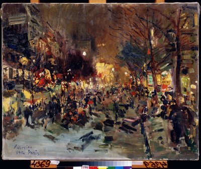 Boulevard in Paris by Konstantin Alekseevich Korovin