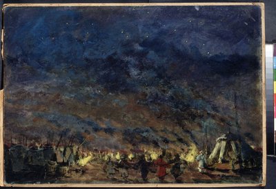 The Polovtsian Camp - Stage Design for the Opera Prince Igor by Alexander Borodin by Konstantin Alekseevich Korovin