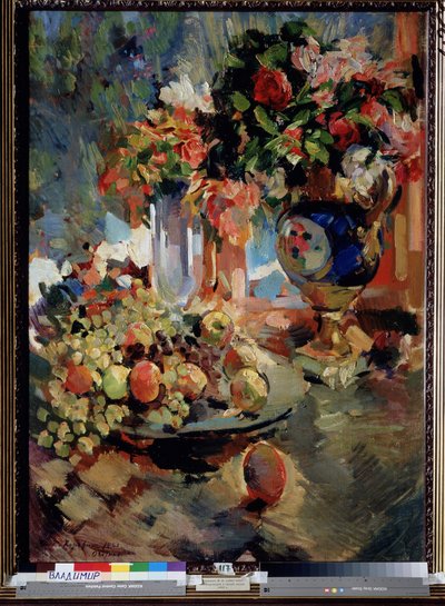 Still Life with a Blue Vase by Konstantin Alekseevich Korovin