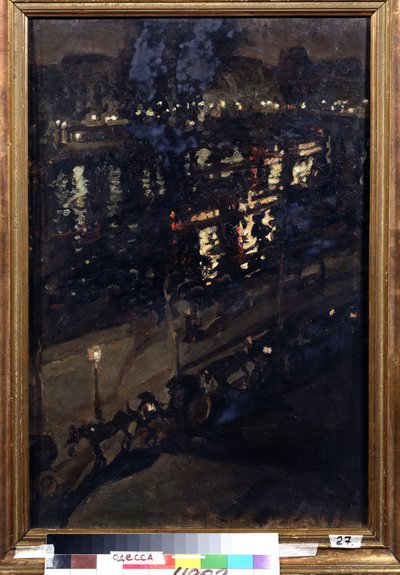 Paris at Night by Konstantin Alekseevich Korovin