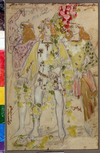 Costume Design for the Ballet Raimonda by A. Glazunov by Konstantin Alekseevich Korovin