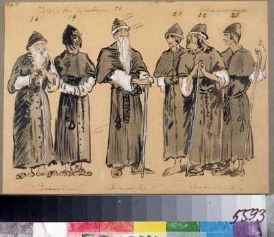 Costume Design for the Opera Khovanshchina by M. Mussorgsky by Konstantin Alekseevich Korovin