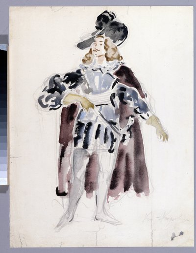 Costume design for the opera The Stone Guest by A. Dargomyzhsky by Konstantin Alekseevich Korovin