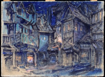 Stage Design for the Ballet Esmeralda by A. Simon by Konstantin Alekseevich Korovin
