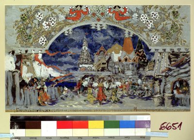 Stage Design for the Ballet The Little Humpbacked Horse by C. Pugni by Konstantin Alekseevich Korovin