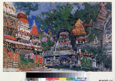 Stage Design for the Opera The Golden Cockerel by N. Rimsky-Korsakov by Konstantin Alekseevich Korovin